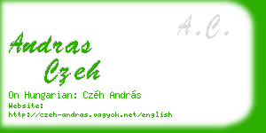 andras czeh business card