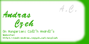 andras czeh business card